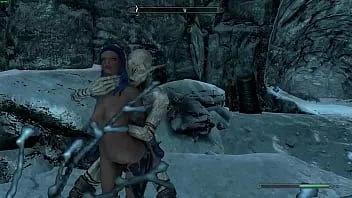 Odtwórz Skyrim - wojowniczka Aelith zostaje spustoszona przez wielu falmerów