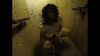 play Scared sissy out for a walk and taking a piss