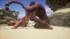play La diosa peluda Zuri recibe anal y oral en una playa apartada